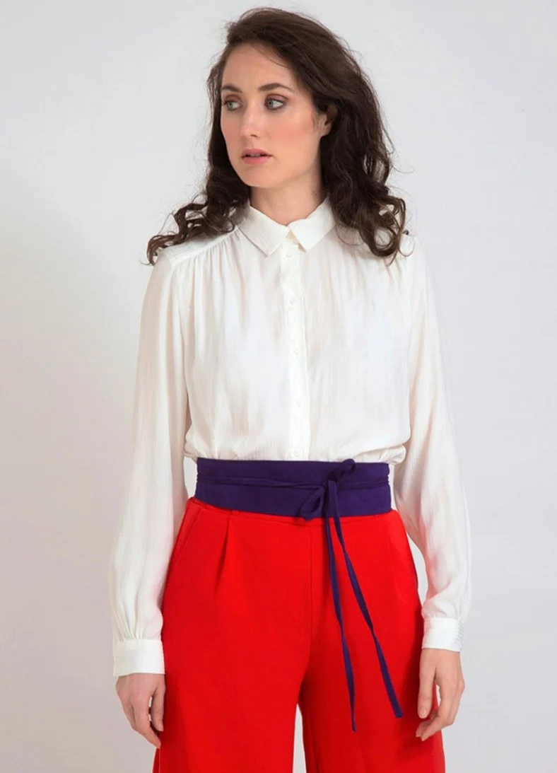 Fajín Mujer Ante Morado Diana - Imagen 2