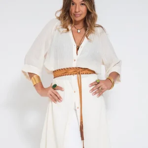 Cinturón Boho Chic Ante Estrecho Camel