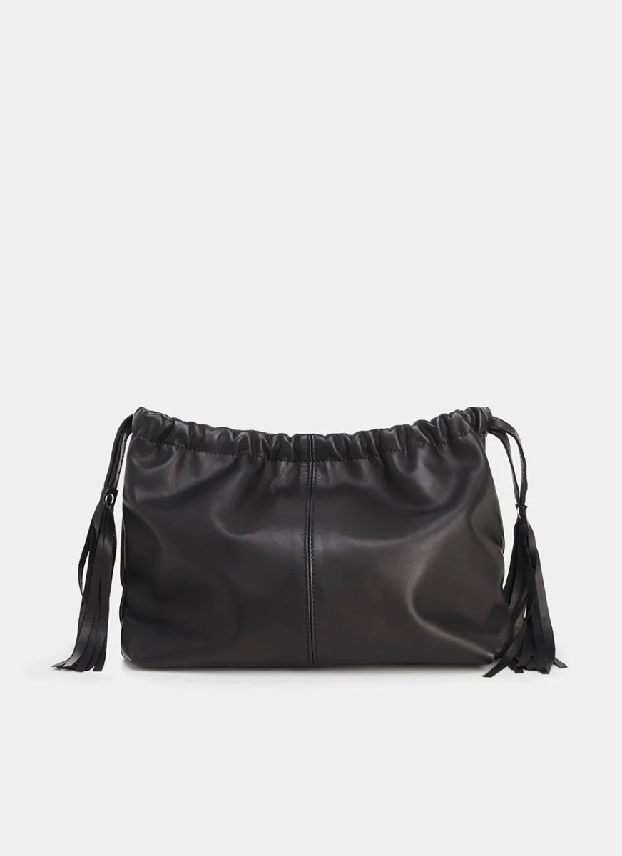 Clutch Negro Piel Erica - Imagen 2