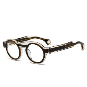 european-round-acetate-optical-frames oem supplier dual-color-patchwork KELLOGEO