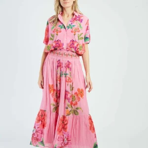 Falda larga estampada