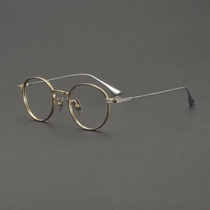 full-titanium-retro-round-optical-frames export supplier OTW6040