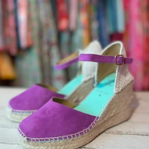 Sandalias cuña lila Star Love