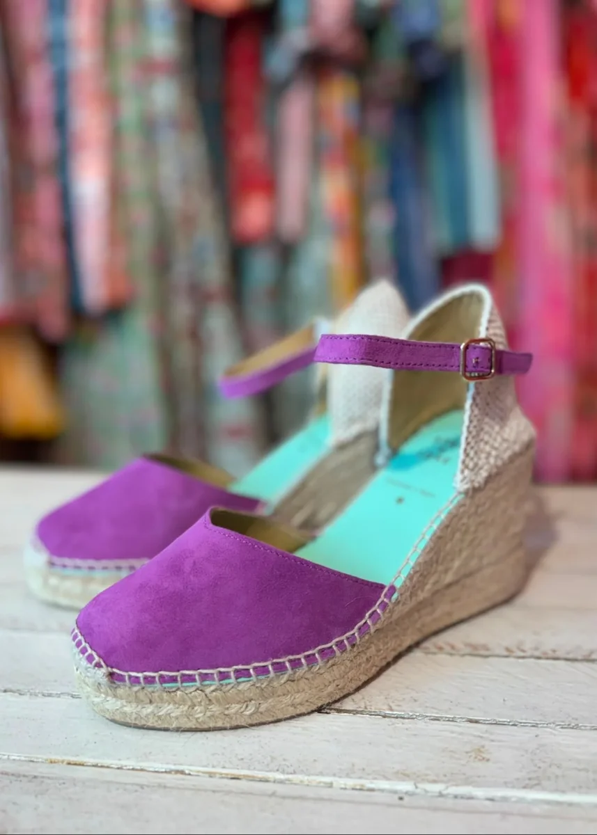 Sandalias cuña lila Star Love - Imagen 2