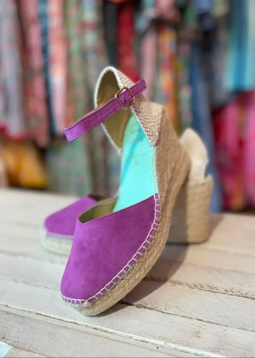 Sandalias cuña lila Star Love - Imagen 3
