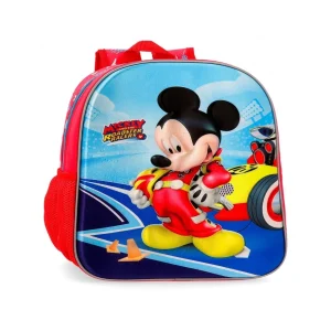 MOCHILA ADAPTABL MICKEY 3D LET´S ROLL 33X27X11CM