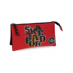 NECESER 3 CREMALLERAS SKATEBOARD ROJO