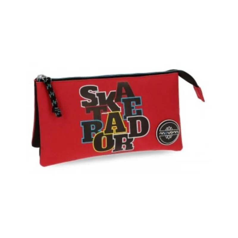 NECESER 3 CREMALLERAS SKATEBOARD ROJO - Imagen 2