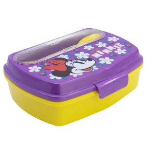 SANDWICHERA RECTANGULAR CON CUBIERTOS MINNIE SUNSHINE