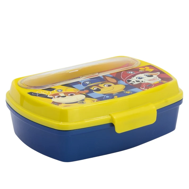 SANDWICHERA RECTANGULAR CON CUBIERTOS PAW PATROL BOY RESCUE PUPS - Imagen 2