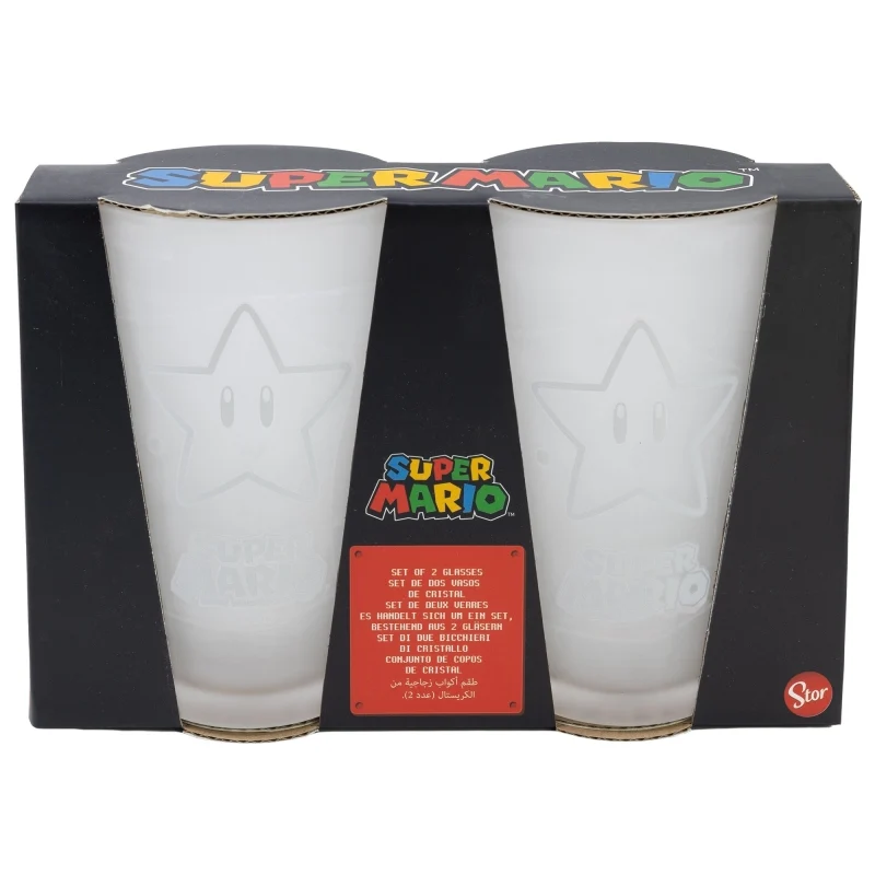 SET 2 VASOS CASUAL CRISTAL 490 ML SUPER MARIO - Imagen 2