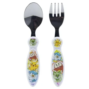 SET DE 2 CUBIERTOS METALICOS (CUCHARA Y TENEDOR) POKEMON
