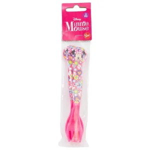 SET DE 2 CUBIERTOS PP (CUCHARA Y TENEDOR) MINNIE BOLD FLORALS