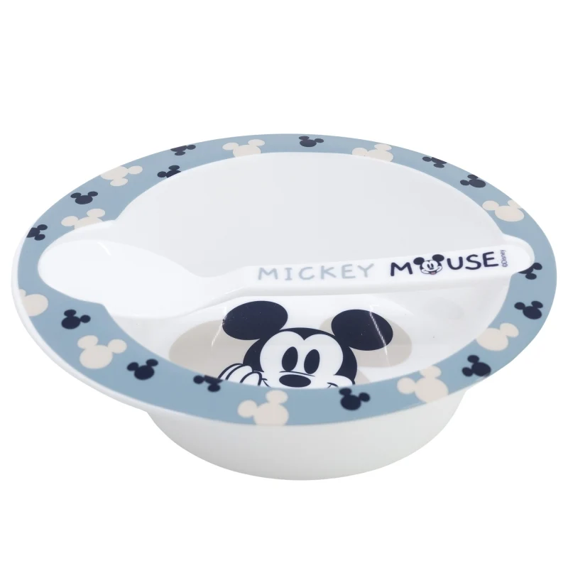 SET MICRO TODDLER 2 PCS (CUENCO Y CUCHARA) MICKEY MOUSE FULL OF SMILES - Imagen 2