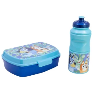 SET VUELTA AL COLE (SANDWICHERA RECTANGULAR Y BOTELLA SPORT EASY HOLD 380 ML) EN CAJA REGALO BLUEY
