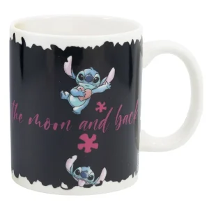 TAZA CERAMICA 325 ML CHANGING COLOR EN CAJA REGALO STITCH & ANGEL GTTR