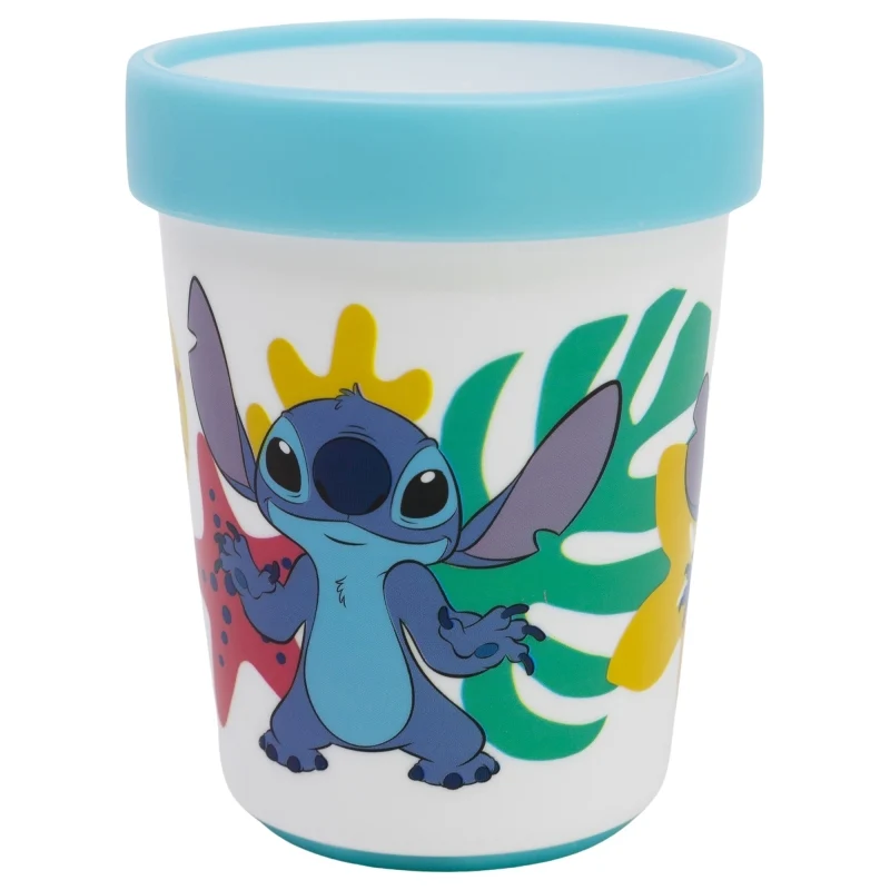 VASO ANTIDESLIZANTE PREMIUM BICOLOR 260 ML STITCH - Imagen 2