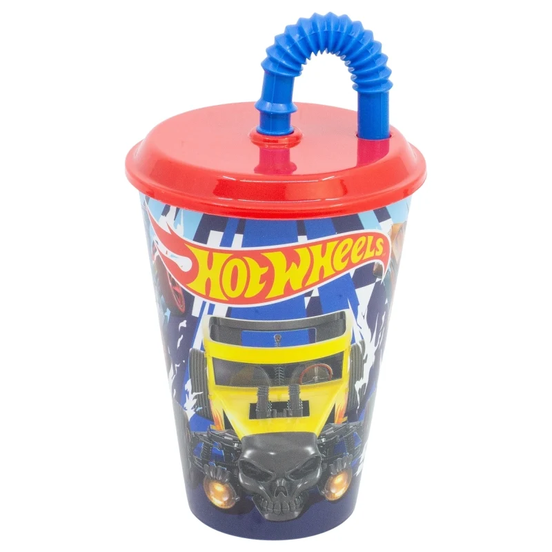 VASO CAÑA EASY 430 ML HOTWHEELS BLUE FIRE - Imagen 2