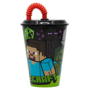 VASO CAÑA EASY 430 ML MINECRAFT