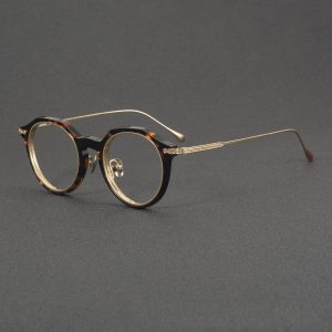 wholesale acetate-titanium-optical-frames-retro-oval LO-109