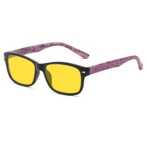 wood-grain night-vision blue-light glasses factory wholesale gaming use EBL013