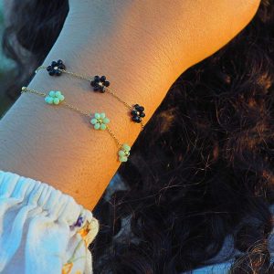 Pack de Dos pulseras en acero con flores de KEMO